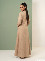 Load image into Gallery viewer, Lustre Beige: Brocade A-Line Dress 87842