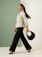 Load image into Gallery viewer, Boho Scroll: Paisley Rayon Hip Top 86731