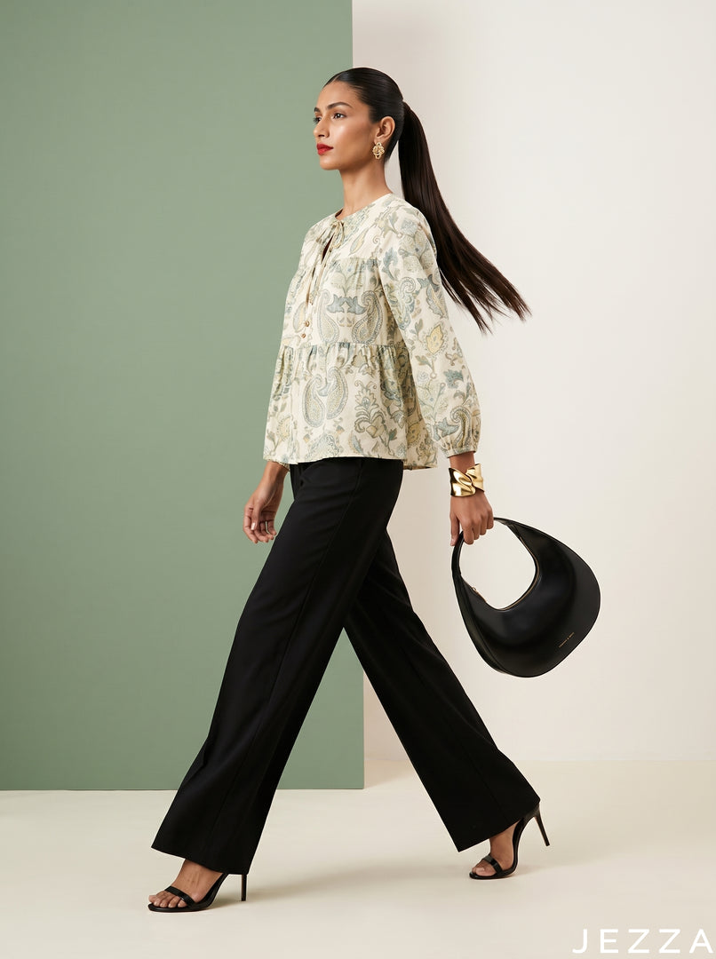 Boho Scroll: Paisley Rayon Hip Top 86731