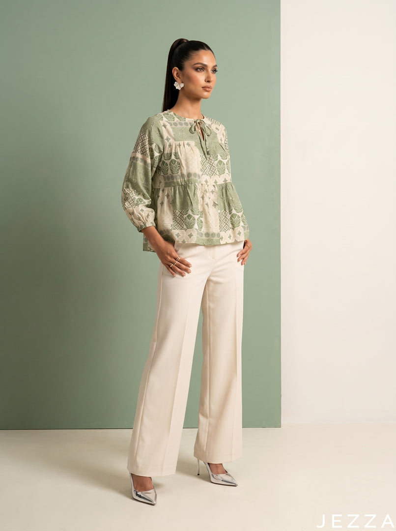 Artisan Patch: Printed Rayon Hip Top 87601