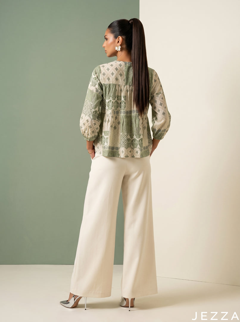 Artisan Patch: Printed Rayon Hip Top 87601