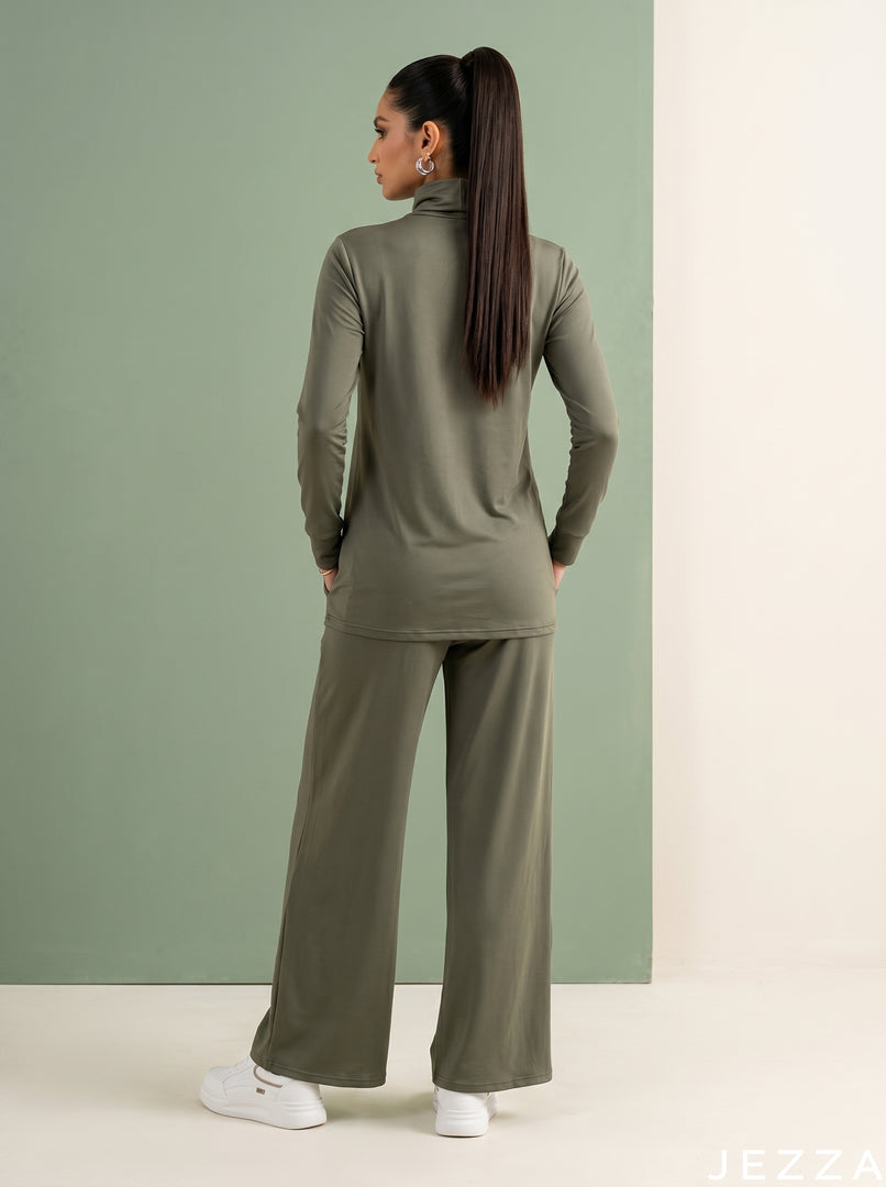 Urban Knit: Gray Top & Pant Set 81642