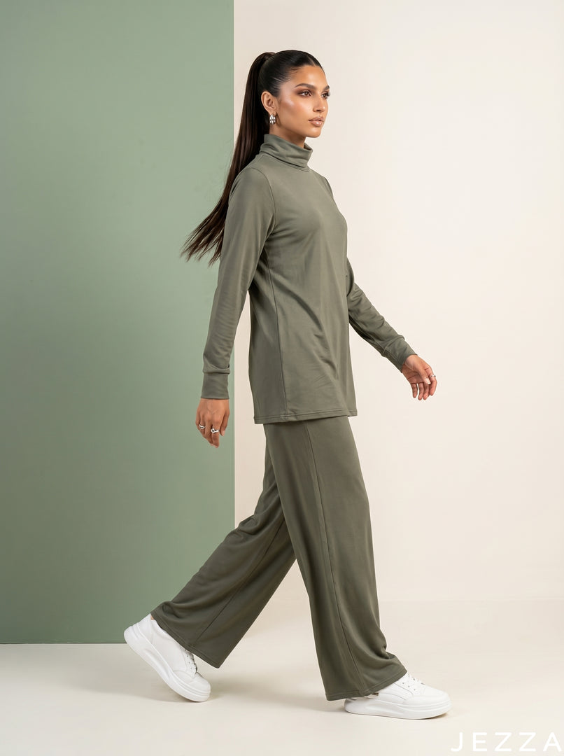 Urban Knit: Gray Top & Pant Set 81642
