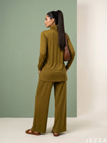 Load image into Gallery viewer, Amber Lounge: Golden Brown Top &amp; Pant Set 81641