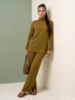 Load image into Gallery viewer, Amber Lounge: Golden Brown Top &amp; Pant Set 81641