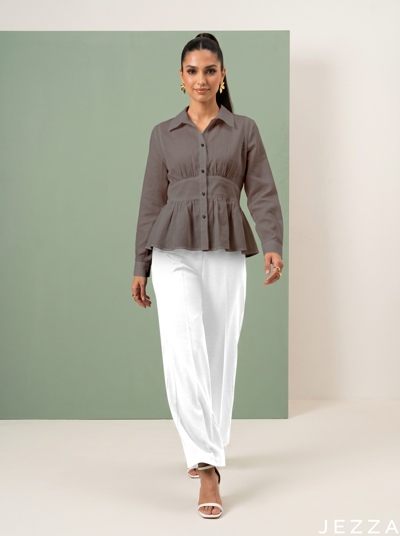 Desert Stone: Fossil Slub Polycotton Hip Top 82283