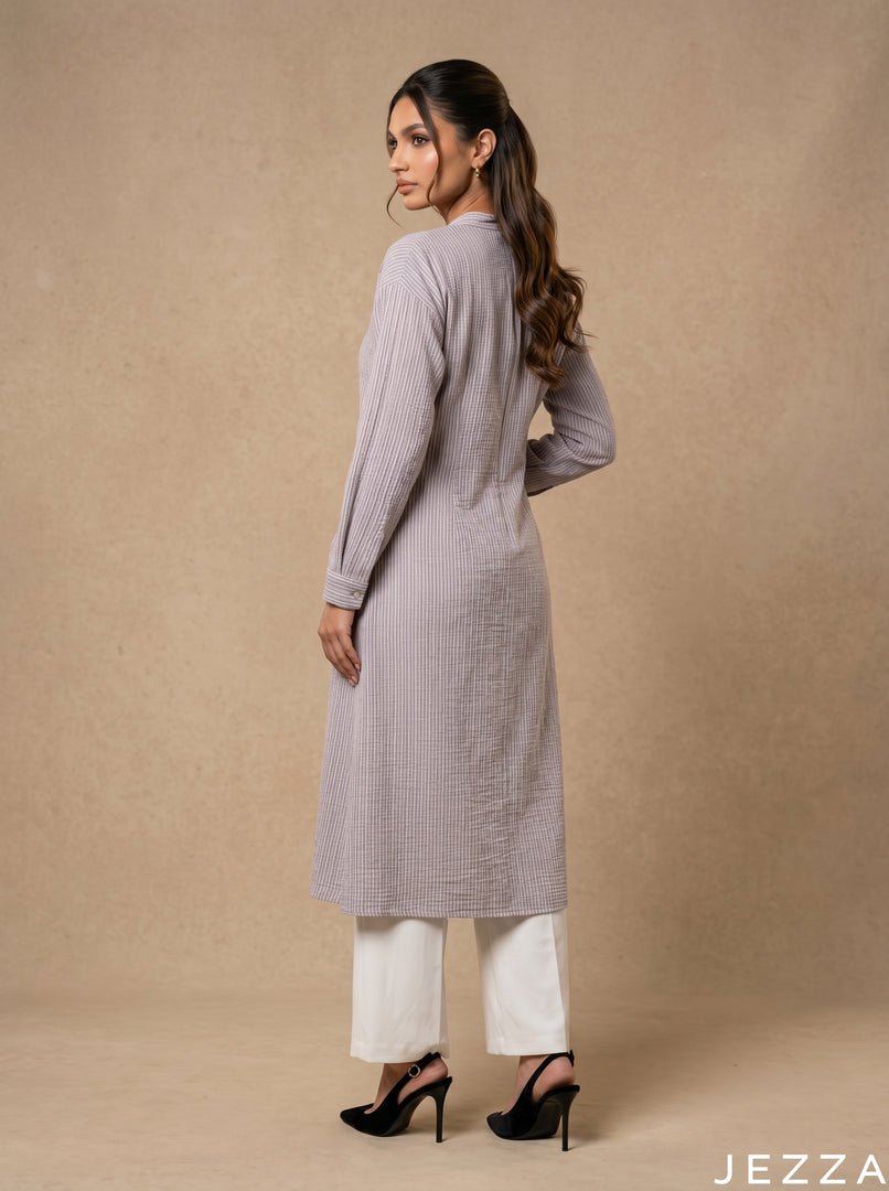 Classic Ease: Hickory Stripe Midi Top 81771
