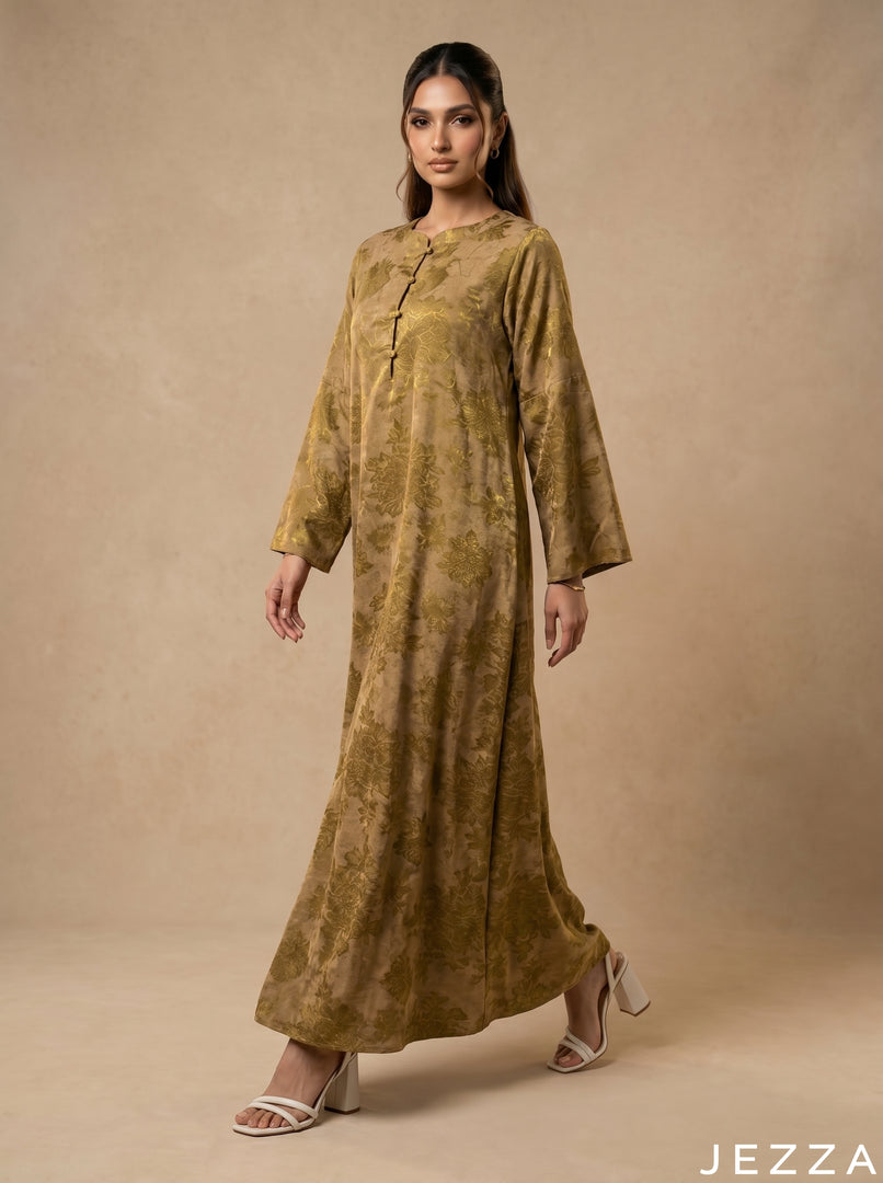 Woven Geometry: Long Sleeve A-Line Dress 83301