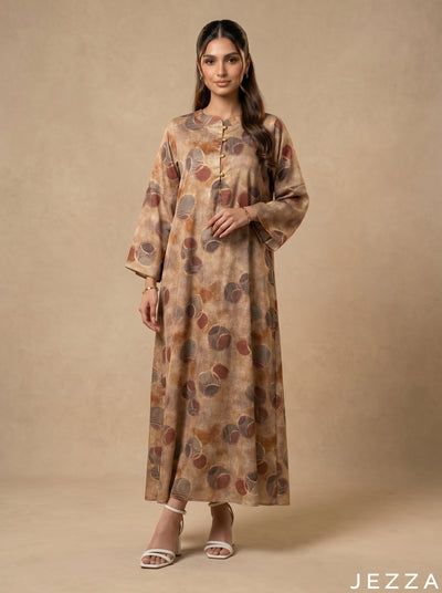 Woven Bloom: Mandarin Collar Dress 83281