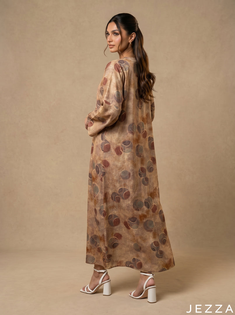 Woven Bloom: Mandarin Collar Dress 83281
