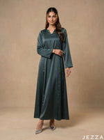 Load image into Gallery viewer, Pine Silk: Satin A-Line Maxi Dress 77932