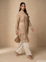 Load image into Gallery viewer, Desert Sand: Mandarin Collar Knee Top 77671