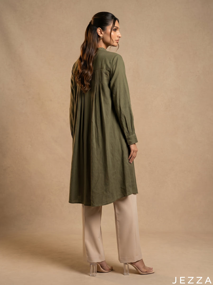Moss Grove: Mandarin Collar Knee Top 76601