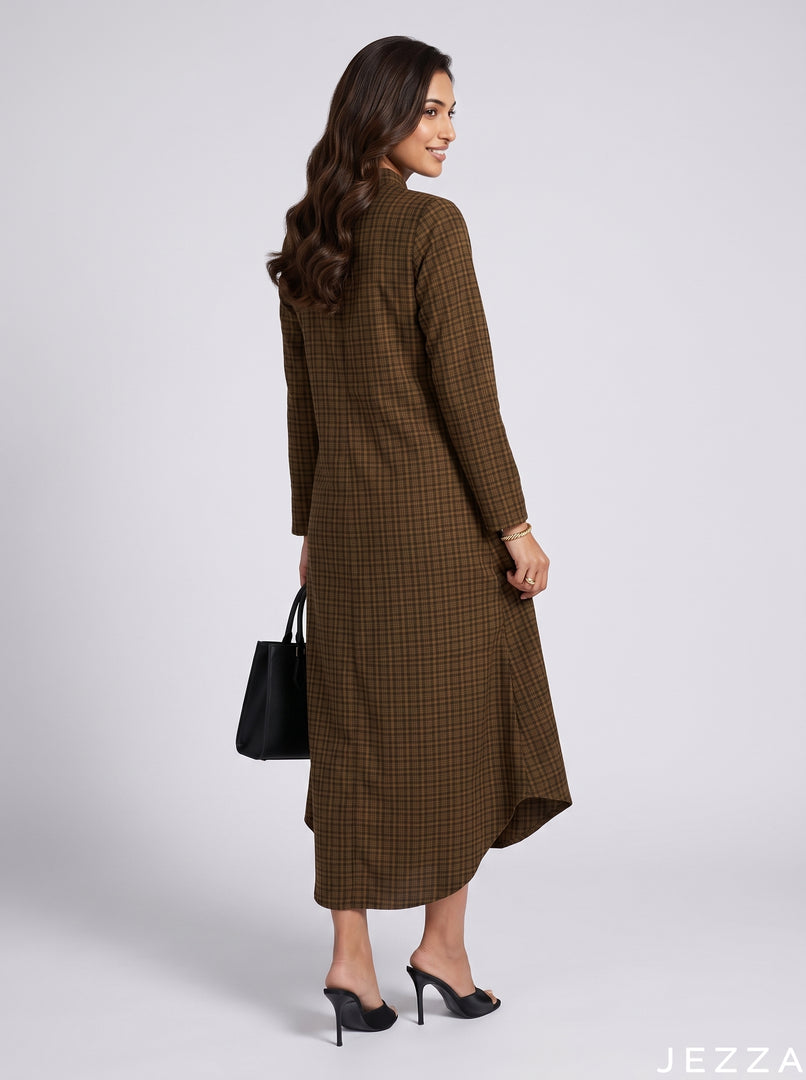Highland Check: Plaid Midi Top 86462