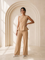 Load image into Gallery viewer, Camel Sleeveless Hip Top 92612