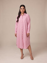 Load image into Gallery viewer, Light Pink Collared Midi Top 92402