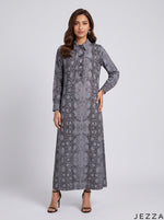 Load image into Gallery viewer, Serpent Elegance: Snake Print A-Line Dress 90461