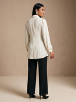 Load image into Gallery viewer, Ivory Contour: Fitted Polyester Below Hip Top 88211