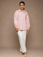 Load image into Gallery viewer, Pinstripe Grace: Cotton Below Hip Top 82553