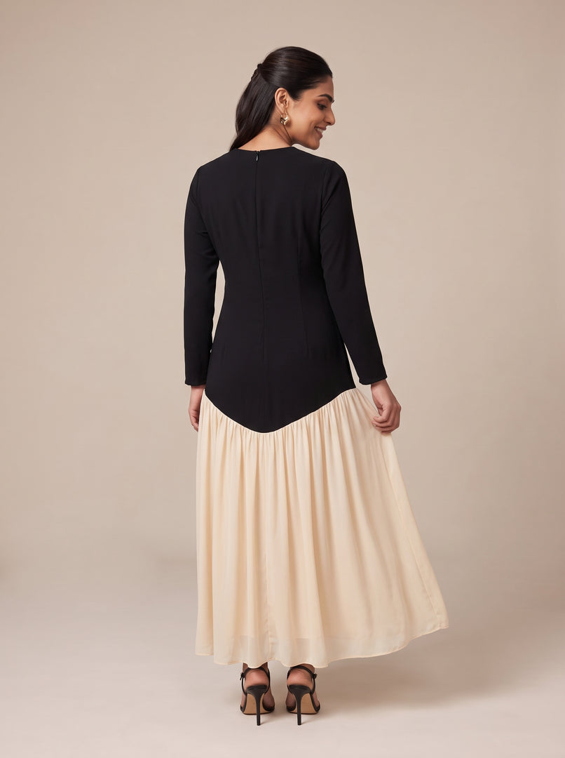 Monochrome Flow Dress 87142