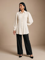 Load image into Gallery viewer, Ivory Contour: Fitted Polyester Below Hip Top 88211