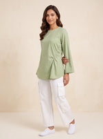Load image into Gallery viewer, V Neck Jersey Light Green Top 90292