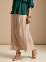 Load image into Gallery viewer, Cream Flow: Polyester Ankle Skirt 88051