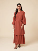 Load image into Gallery viewer, Burnt Orange Classic Long Dress 93342