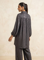 Load image into Gallery viewer, Grey Harmony: Jacquard Top &amp; Pant Set 92141/92151