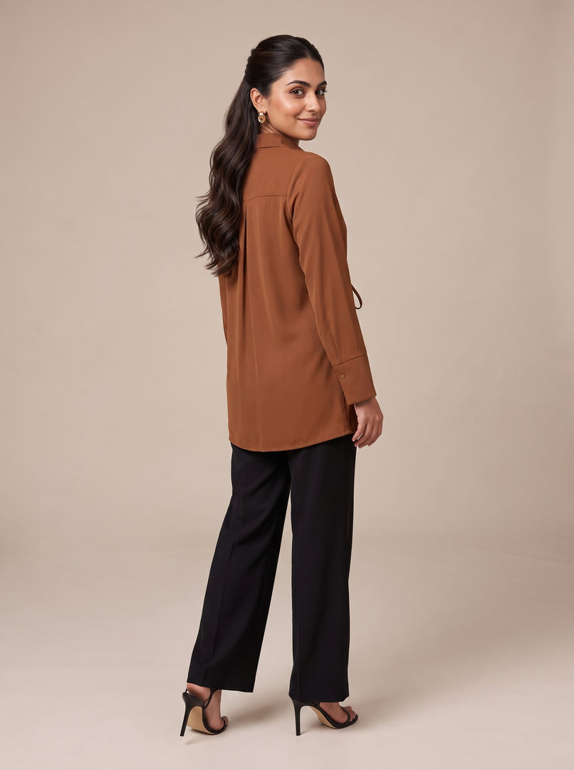 Copper Collared Top 90013