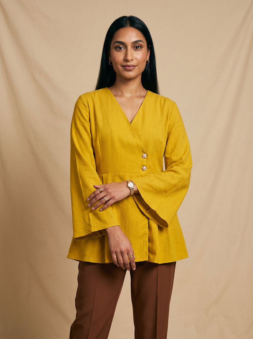 Golden Vibe: Cotton Below Hip Top 90082