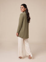 Load image into Gallery viewer, Olive Collared Top 90011