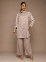 Load image into Gallery viewer, Walnut Harmony: Jacquard Top &amp; Pant Set 85801/90651
