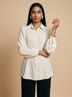 Load image into Gallery viewer, Ivory Contour: Fitted Polyester Below Hip Top 88211