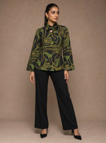Load image into Gallery viewer, Abstract Tie: Poly Cotton Hip Top 86691