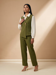 Olive Classic: Twill Polyester Pants 71312