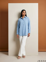 Load image into Gallery viewer, Skyline Ease: Relaxed Poly Cotton Below Hip Top 90363