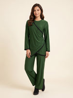 Load image into Gallery viewer, Fern Green Draped Co-Ord Set 90024/90034