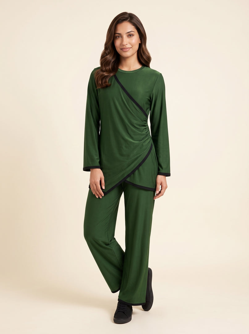 Fern Green Draped Co-Ord Set 90024/90034