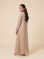 Load image into Gallery viewer, Cotton Caftan Neck A-Line Maxi Dress 82752