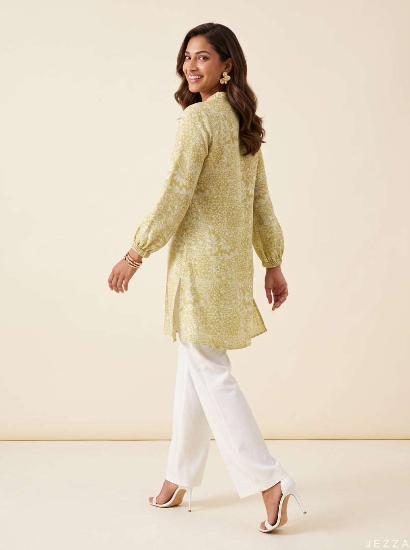 Botanical Floral Patchwork Above Knee Top 87191