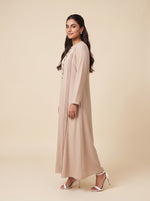 Load image into Gallery viewer, Cotton Caftan Neck A-Line Maxi Dress 82752