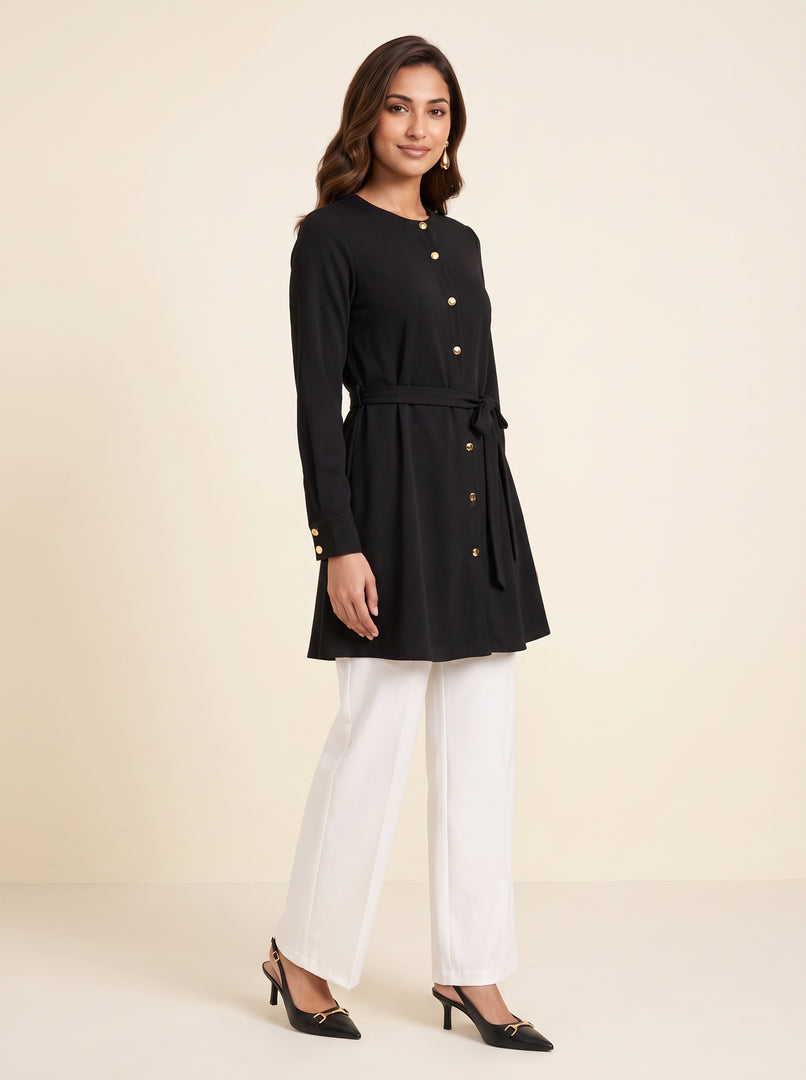 Textured Round Neck Top 90481