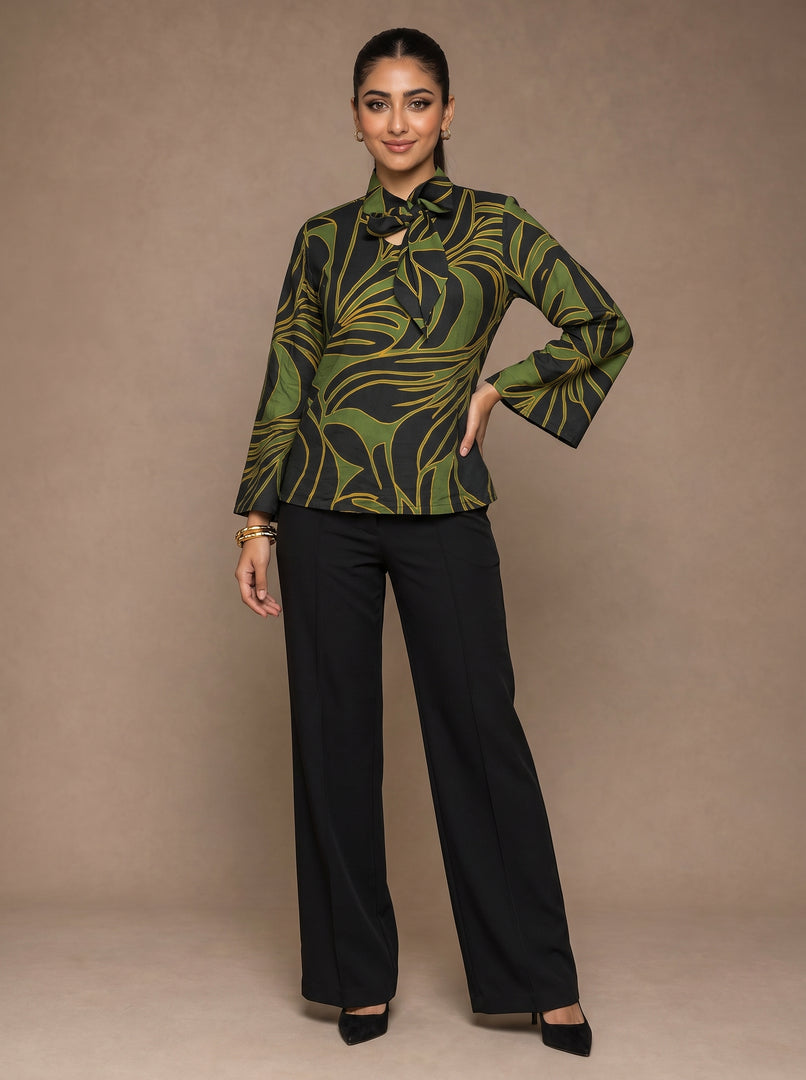 Abstract Tie: Poly Cotton Hip Top 86691