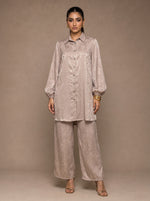 Load image into Gallery viewer, Walnut Harmony: Jacquard Top &amp; Pant Set 85801/90651
