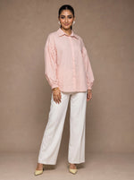 Load image into Gallery viewer, Pinstripe Grace: Cotton Below Hip Top 82553