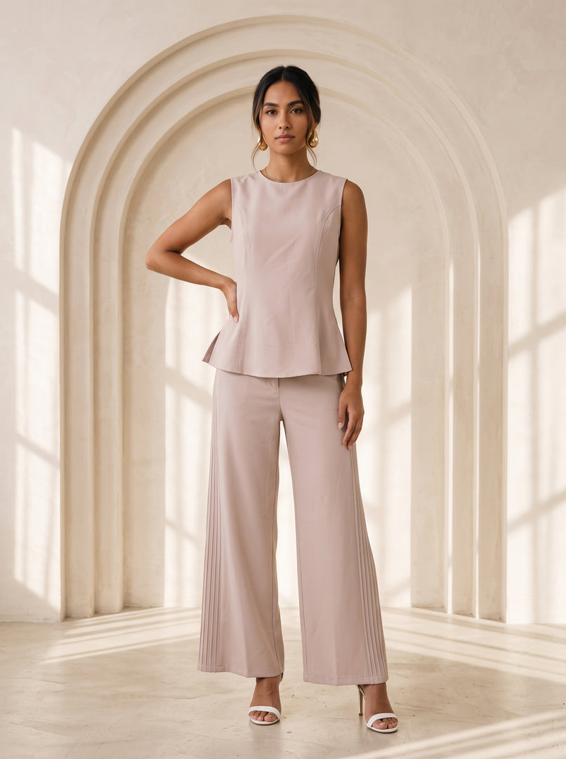Muslin Birch Sleeveless Hip Top 92611