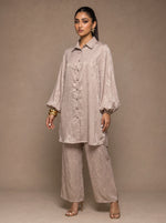 Load image into Gallery viewer, Walnut Harmony: Jacquard Top &amp; Pant Set 85801/90651