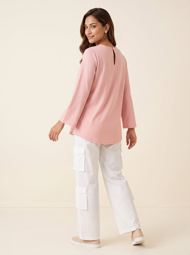 Light Pink Gathered Top 90591