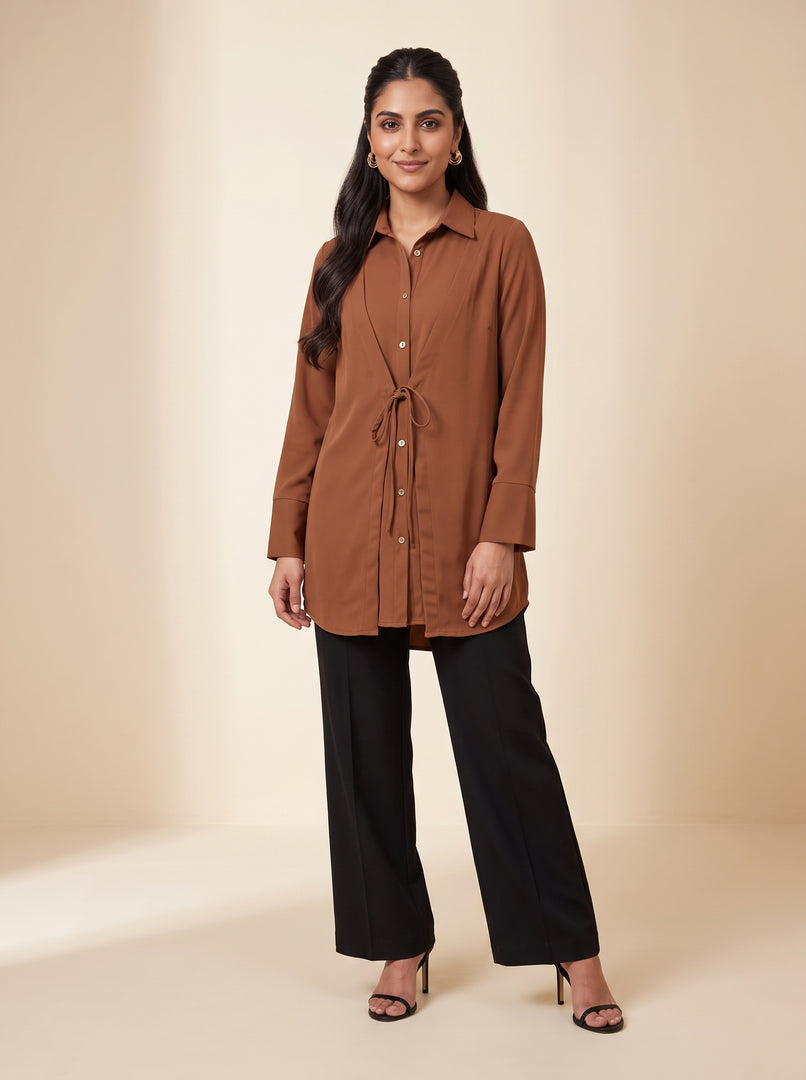 Copper Collared Top 90013